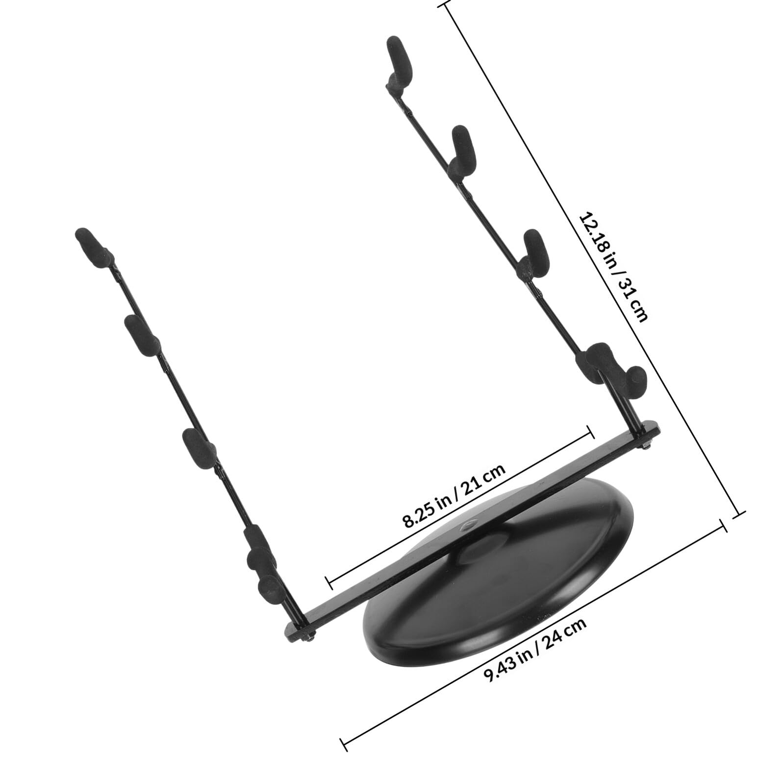 GALPADA Soporte para Flauta de Hierro Negro Ligero y Organizador, Estante Delicado para Exhibición y Almacenamiento en Casa Diseño Simple y Artesanal