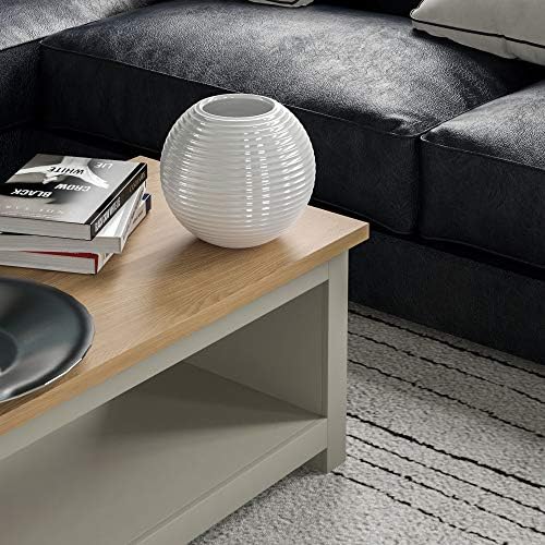 Vida Designs, Arlington Coffee Table, Engineered Wood, Grey & Oak, H 40.5 x W 105 x D 47 cm