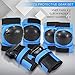 LPYHDWO Protective Gear Set 6 in 1 Knee Elbow Pads Wrist Guards Multi Sports Safety Protection for KidsScooter Skating Cycling(D,M)