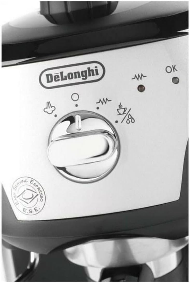 DeLonghi EC221.B macchina per caffè espresso con pompa in Acciaio inoxidabile, 1100W, 1L, nero [Classe di efficienza energetica A]