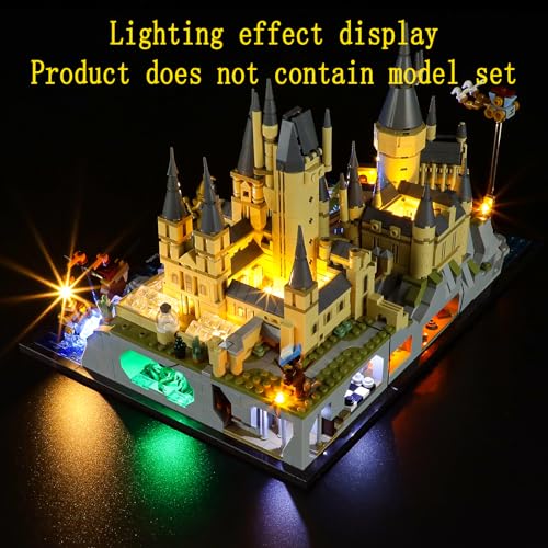 Image of GEAMENT 2023 LED Light Kit Compatible with Lego Harry Potter Hogwarts Castle and Grounds 76419 (Model Set Not Included)