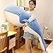 LEIhhdy 50-120 cm Morbido Peluche Balena Giocattolo Oceano Animale Blu Nero Subacquea Gigante Balena Peluche per Bambini Regalo di Compleanno 120 cm Blu