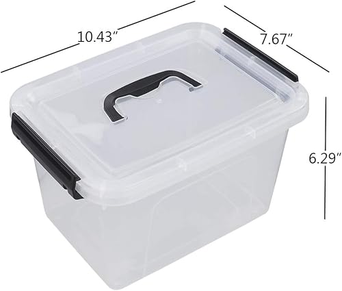 Miniatura 2 de Paquete de 4 cajas de almacenamiento transparentes, caja de plástico de 5 L