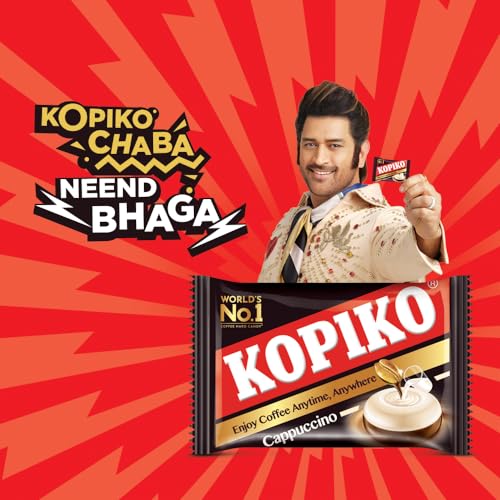 Image of KOPIKO Cappuccino Coffee Candy - World's No 1 Coffee Hard Candy* - Family Pack - 140 grams (40 Pieces in Each) (Pack of 6)