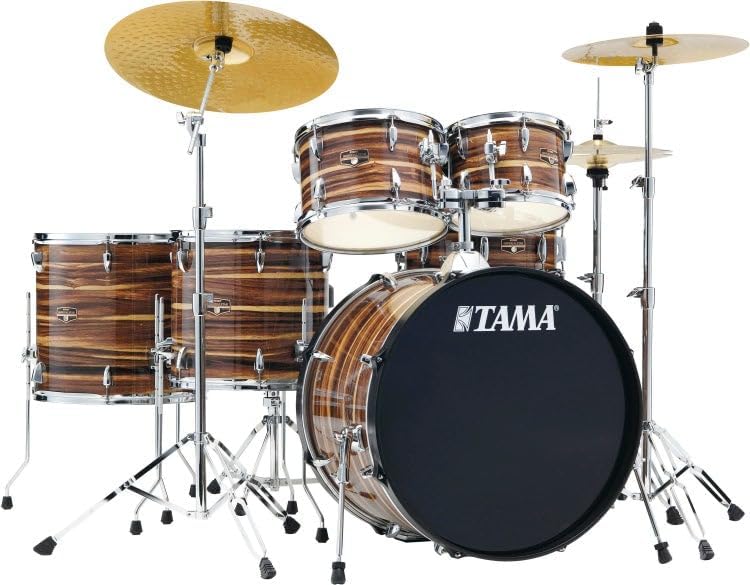 Tama Imperialstar 6-piece Drum Set with Snare Drum and Meinl Cymbals - Coffee Teak Wrap