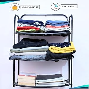 CODEXIAL TECHNOLOGIES PRIVATE LIMITED Durable Plastic & Metal Shoe Rack - 3-Tier Stackable Organizer for Home, Closet & Entryway, Holds Up to 9 Pairs of Shoes, Easy Assembly, Space-Saving Design (3 Shelves) 5 51fEJWMfOPL. SL500 . SS300