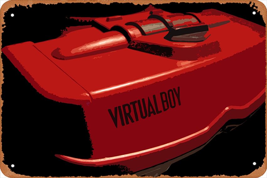Virtual Boy Game - Cartel vintage de estaño para decoración de pared del hogar, bar, cafetería, placa de metal, 30,5 x 20,3 cm