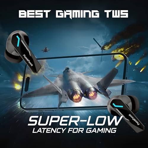 Image of PunnkFunnk BeatXtra Lite | Bluetooth 5.3 Wireless Gaming Earbuds | 40H Playtime | ENC Mics | Deep Bass 13mm Drivers | Low Latency Mode | IPX5 Sweat Resistant | Touch Controls