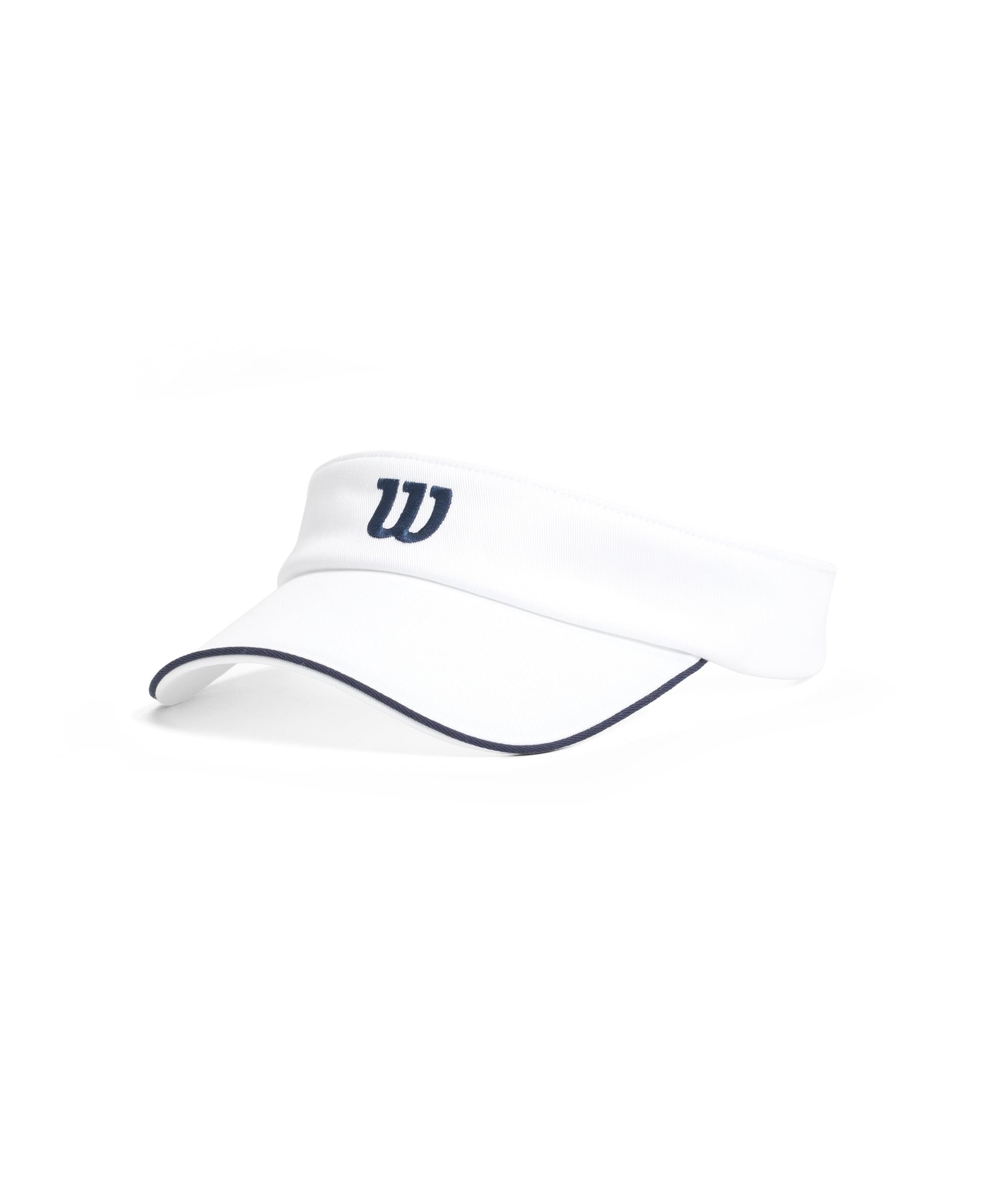 Wilson Classic Visor, Shields from Sun and Absorbs Sweat, Tailored Fit for All-Day Comfort, UPF50 Material, Fast-Dry Technology, Colour: Bright White, Size: SM