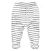 HonestBaby Unisex Baby 3-Pack Organic Cotton Roomy Fit Footed Harem Pants, Sketchy Stripe, 0-3 Months