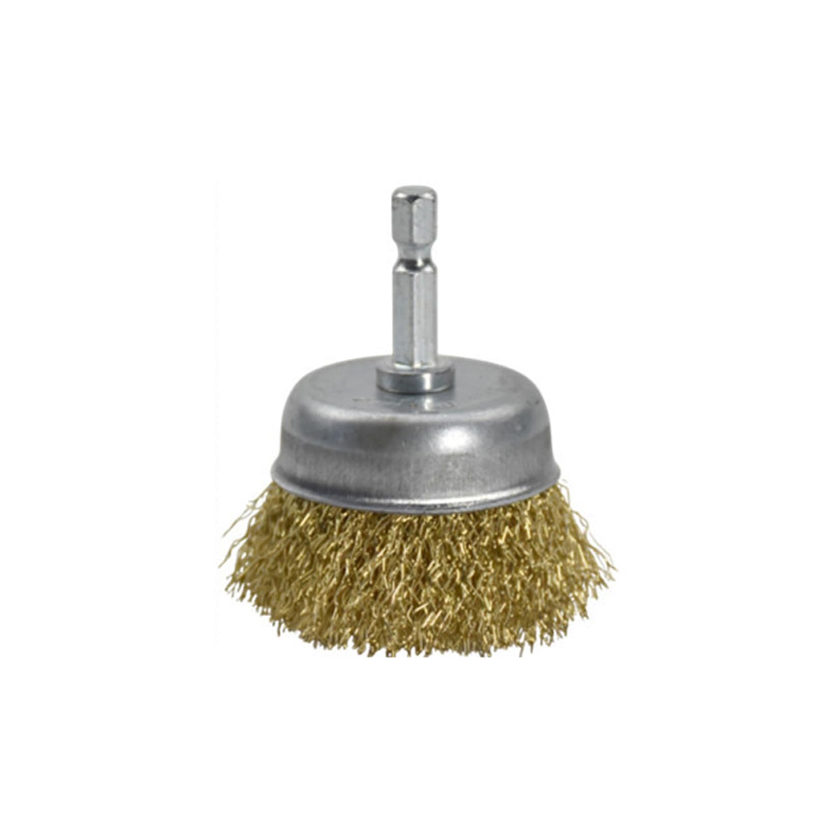 Szczotka druciana do szlifierki kątowej koło druciane ze stali nierdzewnej 50 mm / 2 cale z sześciokątnym uchwytem 6,35 mm / 0,25 cala do gratowania, polerowania, szczotkowania, kształt miski, 30 szt