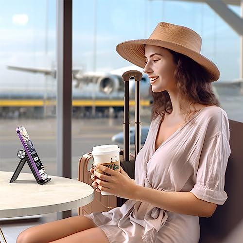 UGREEN スマホスタンド 卓上用 携帯電話スタンド Sサイズ ABS素材 iPhone 14/13/12/mini/Pro/ProMax/スタンド 折りたたみ式 100°角度調整可能 4~7.9インチのiPhone Androidスマホ タブレットに適用 (黒)