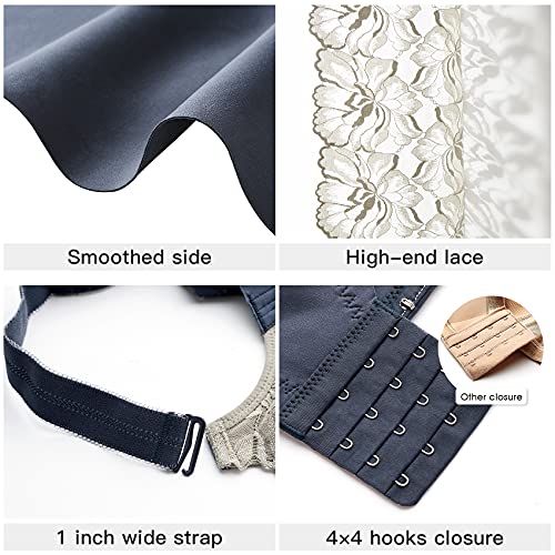 Baetty Women Wireless Wirefree Minimizer Bras Womens Blue 40Ddd 40 Ddd Triple D #TOP4