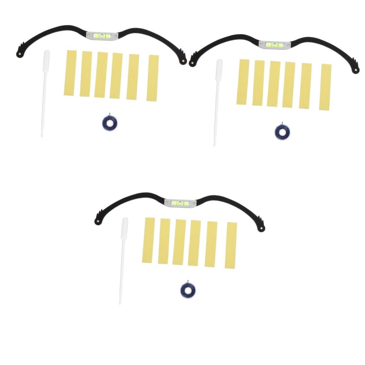 FRCOLOR 3 Pezzi Livello Ausiliario Per Sopracciglio Righello Per Posizionamento Sopracciglio Righello Per Sopracciglia Lama Strumento Di Posizionamento Per Sopracciglio Righello