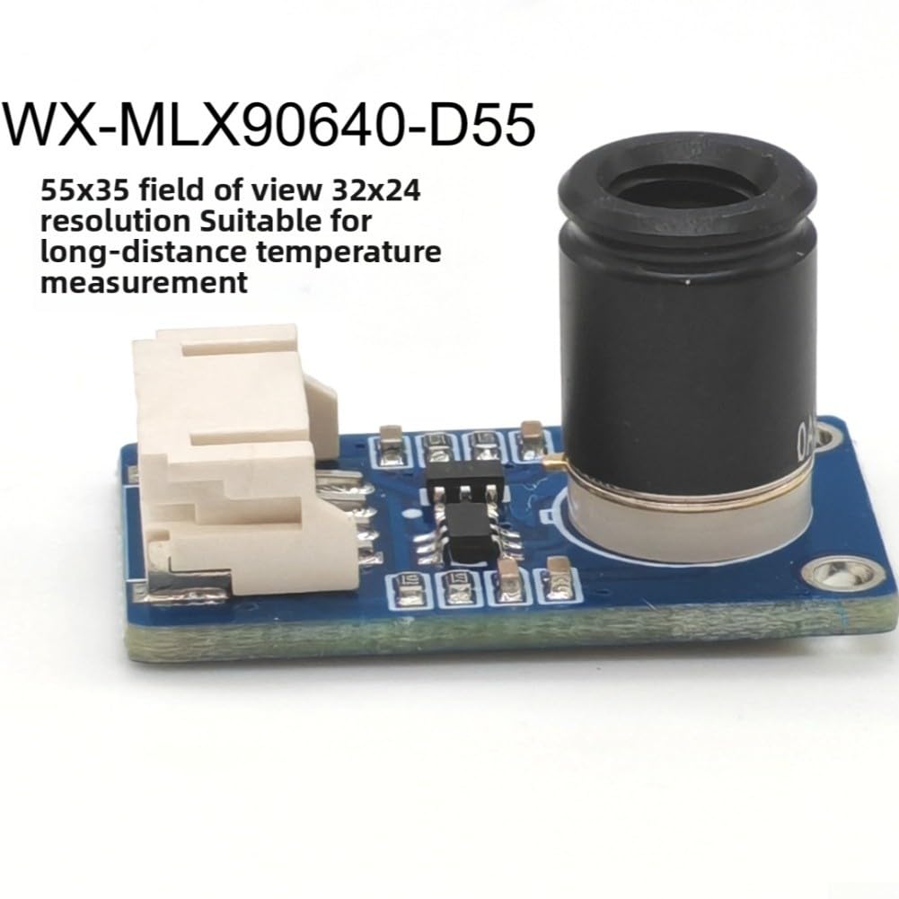 MLX90640 Infrarot-Thermosensor für Arduino für STM32 mit I2C-Schnittstelle, programmierbare Bildrate von 0,5 bis 64 Hz zur Überwachung (WX-MLX90640-D55)
