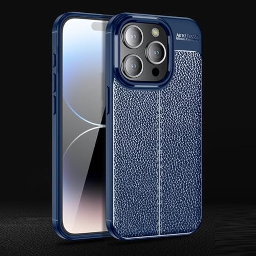 Coque iPhone 15 Pro Max bleue fine pour protéger votre mobile en voyage