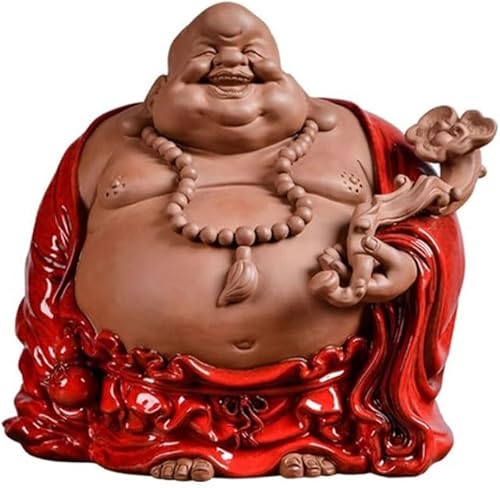 Estatua de Buda meditante, adornos de Buda Maitreya en la sala de estar para consagrar estatuas de Buda, inauguración de la casa y hacer riqueza,