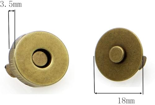 Miniatura 2 de Cierres magnéticos de botón a presión para costura, manualidades, bolsos, ropa, cuero 40 juegos (0.709 in-4 colores)