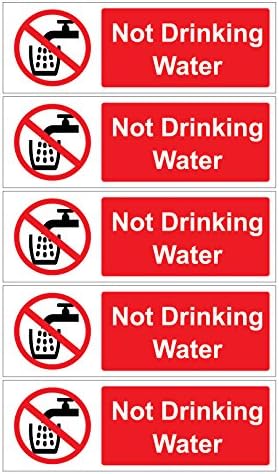 No Drinking Water Sign – Aluminum, PVC, Or Adhesive – 3 Sizes Available