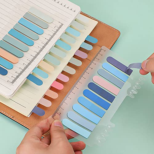 Abas adesivas, 200 peças coloridas de índice adesivo, 10 cores, translúcidas, transparentes, para an