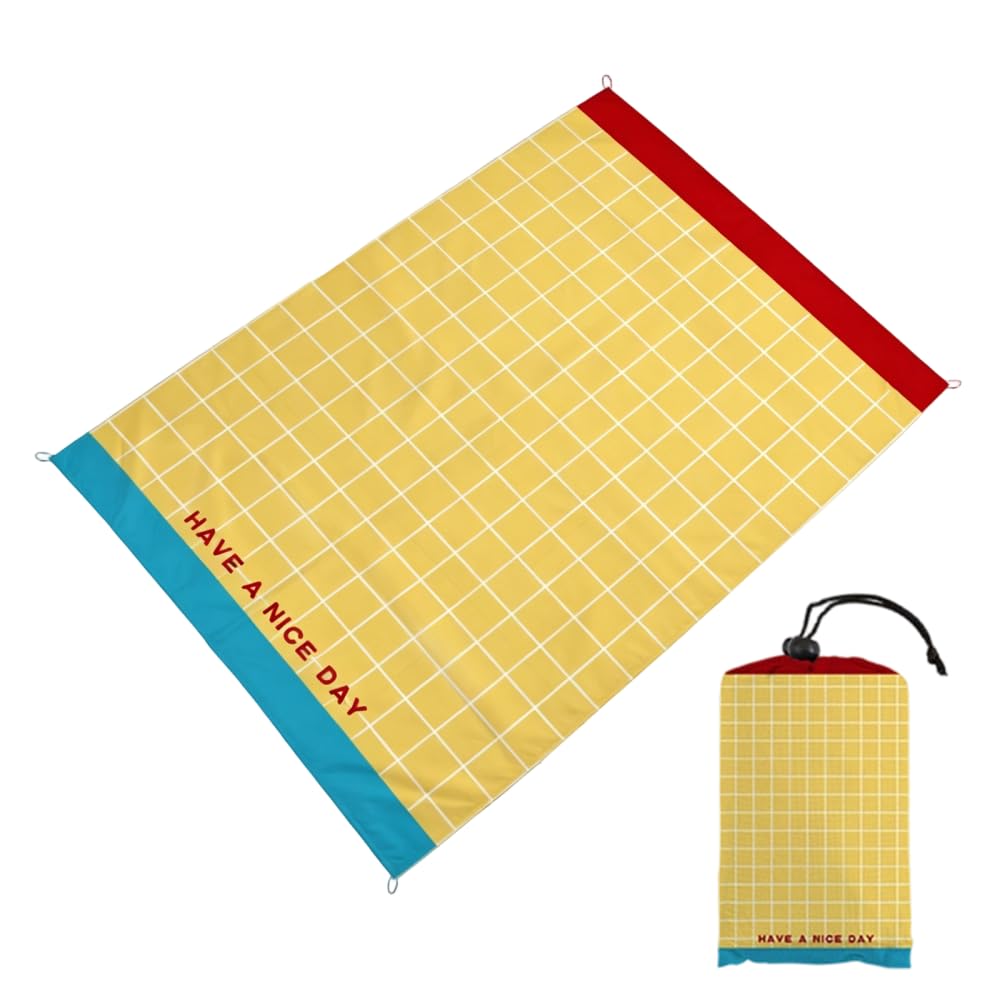 Portable Beach Blanket, Compact Camping Trap Lightweight Outdoor Mat for Camping Hiking Travel