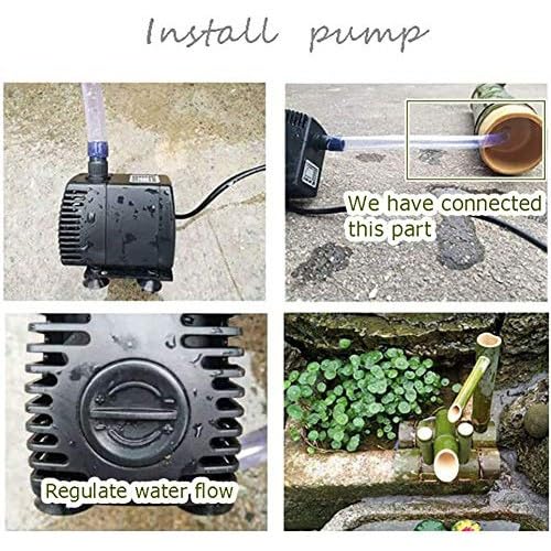 Japanisches Bambus Wasserspiel für Zen Garten, Handgefertigter Teichbrunnen für Patio und Garten, Natürlicher Bambusbrunnen als Gartendekoration für Patio, Teich und Terrasse