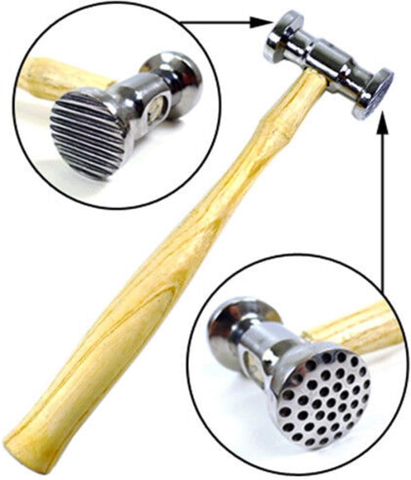 Texturing Hammer Dimple Rounded and Stripe Heads Design Texture Metal Work Tool