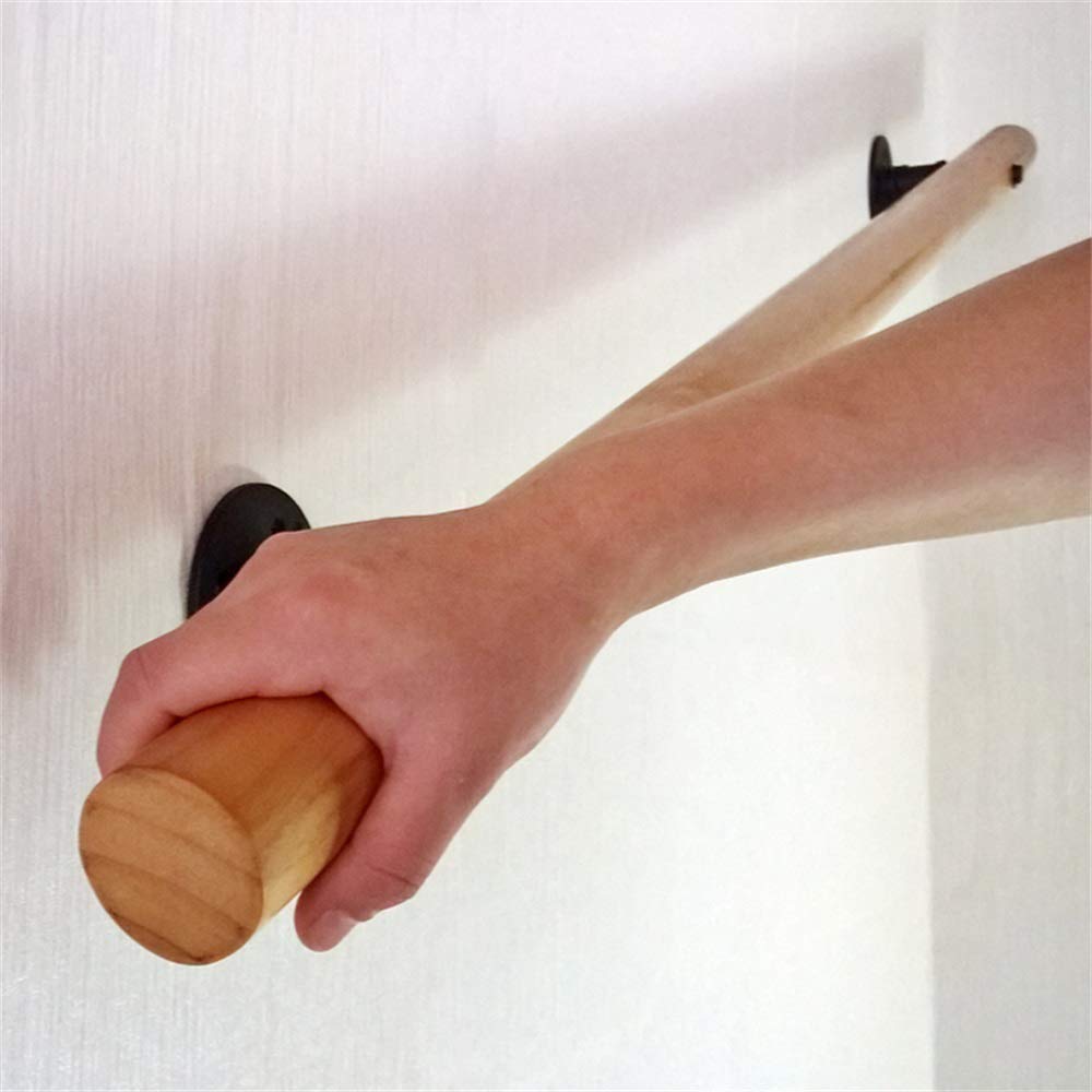 30–600 cm antypoślizgowy uchwyt bezpieczeństwa dla seniorów/niepełnosprawnych – okrągły uchwyt sosnowy do wnętrz schodów i łazienki, poręcz mocowana na ścianie, do użytku domowego i szkolnego