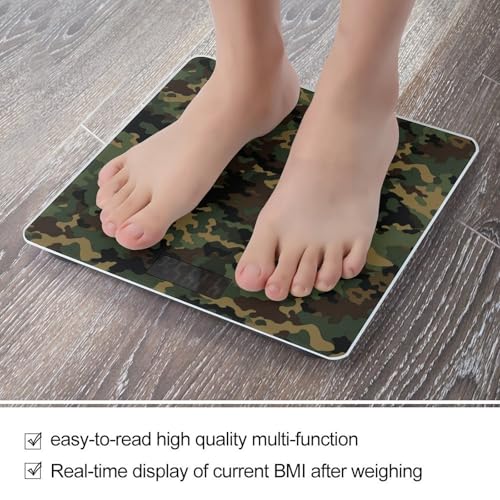 Báscula digital con patrón camuflaje para baño 400 lb miniatura 5