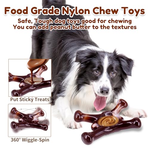 Dog Chew Toys for Aggressive Chewers, Heavy Duty Dog Toy, Real Bacon Flavored, Dog Toys for Aggressive Chewers, Dog Toys for Medium Large Dogs, Tough Dog Toys to Keep Them Busy Dog Chew Toys for Aggressive Chewers, Heavy Duty Dog Toy, Real Bacon Flavored, Dog Toys for Aggressive Chewers, Dog Toys for Medium Large Dogs, Tough Dog Toys to Keep Them Busy