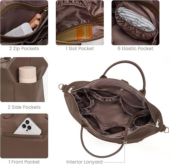 Starnearby Sac à Langer Convertible Sac à Dos Tote Bag en Cuir Végétalien