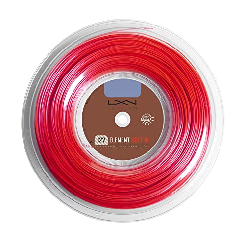Luxilon Element Soft 127 Tennis String - 200m Reel, Red