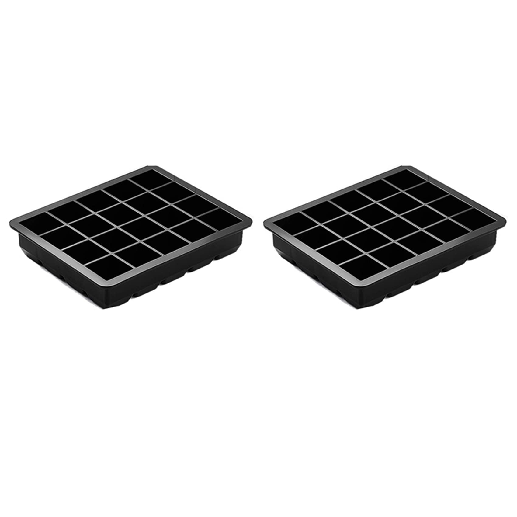 Hndhbfgrt 2X Silicone Trays 1Inch Ice Tray Small Cube, 40 Cavities Square Mold for Chilling Cocktail Making Ice