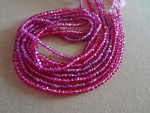 Quartz rose fuchsia 2-3mm facetté pour remplacer les perles ternes