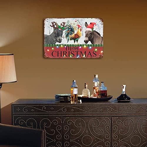 Panneau Noel animaux de la ferme idee cadeau deco originale