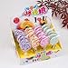 10pc Simulation Lollipop TPR Eraser with Simple Color Mixing and Few Chips Eraser-Yellow