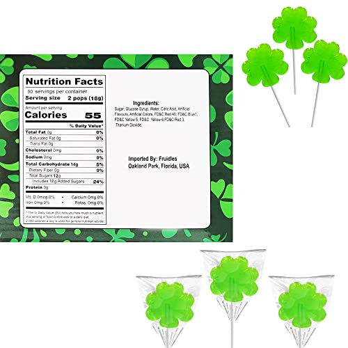 St-Patricks-Day-25-Green-Shamrock-Lollipops-Clover-Candy-Suckers-Party-Favor-Individually-Wrapped-25-Pack St Patricks Day 25 Green Shamrock Lollipops Clover Candy Suckers Party Favor Individually Wrapped 25 Pack