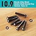 GuoYomm 30PCS M8 x 50mm 60mm 70mm 80mm, Button Head Socket Cap Screws Bolts Nuts Kit, 10.9 Grade Alloy Steel, Black Oxide Finish, Metric Allen Hex Drive, Fully Threaded