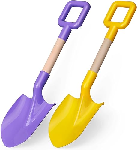 Miniatura 6 de Umnodobn Palas de juguete de arena de playa de 9 pulgadas de grosor, kit de juguetes de palas de pala, equipo de agua, piscina, jardinería,