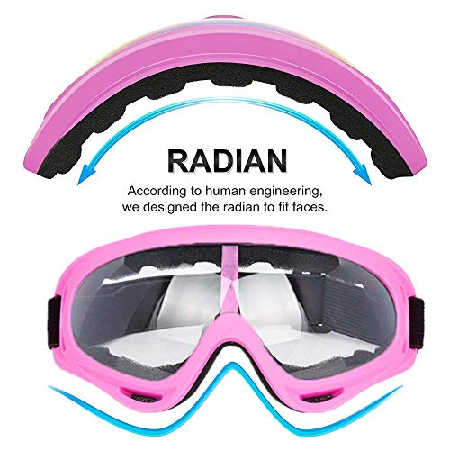 Image of LJDJ Motorcycle Goggles - Glasses Set of 2 - Dirt Bike ATV Motocross Anti-UV Adjustable Riding Offroad Protective Combat Tactical Military Goggles for Men Women Kids Youth Adult