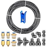 ★DIY Air System: Mit dem Druckluftauslass-Kit können Sie Ihr eigenes Druckluftsystem entwerfen und installieren. Kein Schleppen des Kompressors und erneutes Anschließen des Luftschlauchs mehr. Es hilft Ihnen, das Arbeitszimmer sauber und ordentlich zu halten.