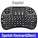 Produktbild Spanische I8 Mini-Tastatur 3 Farbe Hinterleuchtet I8+ Lithium-akku Hintergrundlight Air Mouse Remote Control Touchpad Handheld Tv Box Laptop AAA-Batterie verwenden Ohne Backlit