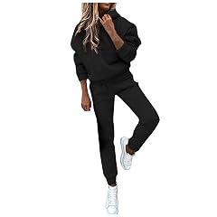 Womens 2 Piece Outfits Lounge Hoodie Sweatsuit Sets Y2k Oversized Fleece Sweatshirt Baggy Fall Fashion Sweatpants