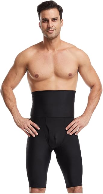 HUSUN Slimming Mens Compression Pants Thin Leg Tights High Waist Tummy Control Thermal Workout Athletic