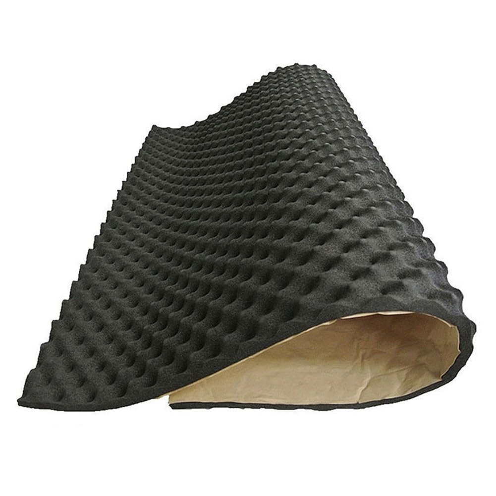 Heshuyan 100X50x2cm Automobile Insulation Auto Studio Sound Acoustic Absorption Car Heatproof Wave Foam Deadener Soundproof Cotton Insulation Mat(100X50x2cm)