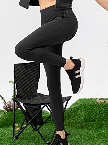 VOOCHIE Leggings esportivas femininas com bolso apertado para treino de corrida de ioga