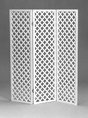 AB ENTERPRISES Wooden Partition for Living Room,Room Divider 3 Panels,Partition Wall Divider,Wooden Screen Separator, Wall Panel Divider for Hall | Bedroom |Office | Puja Room | Restaurant (White)