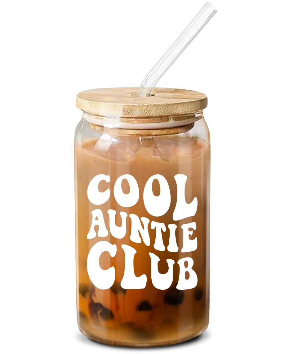 Gifts for Auntie - Auntie Birthday Present - Aunt Gift for Auntie from Niece, Nephew - Best Presents for Special Aunt, Auntie Mug, Aunty Gift - 16 Oz Coffee Glass