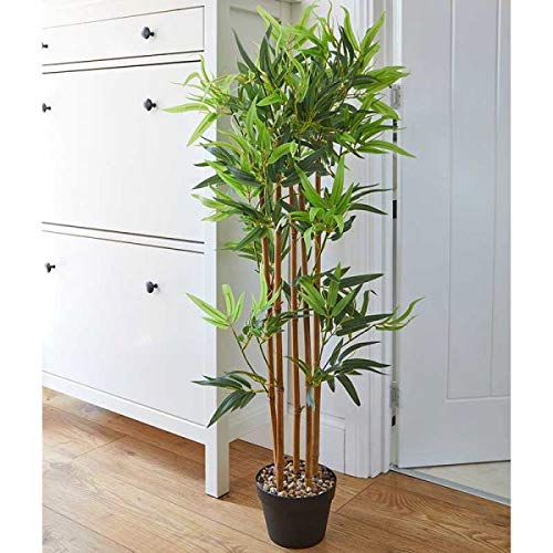 Garden Mile Faux Realistic House Plants Home Decor Ornamental Potted Plant Indoor Low Maintenance Non Wilting House Conservatory (Bamboo)