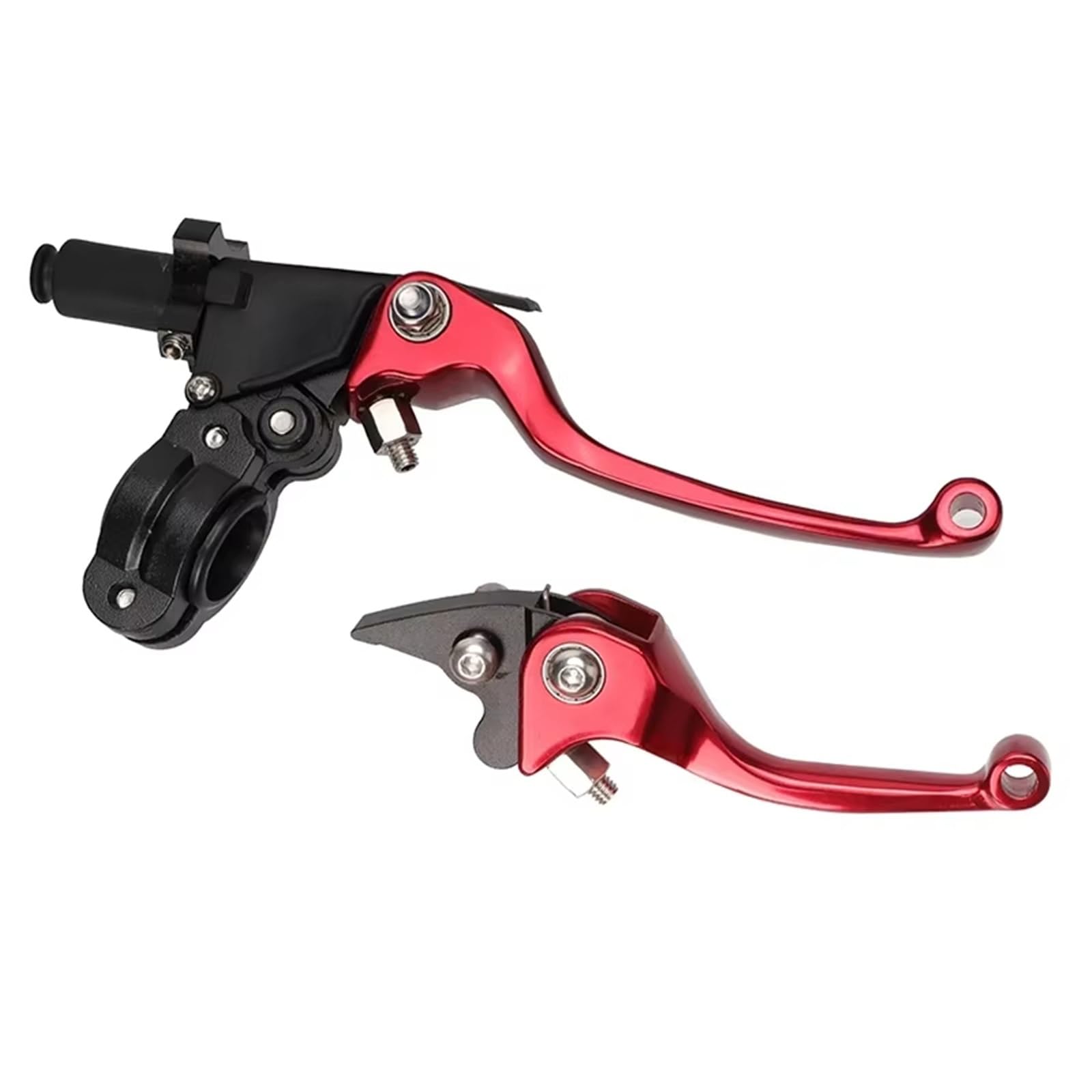 BeiZhengbhD Clutch Lever Handlebar 7/8'' 22mm Motorcycle Foldable Adjustment Handlebar Brake Clutch Drum Handle for Dirt Pit Bike Kart ATV(Red)